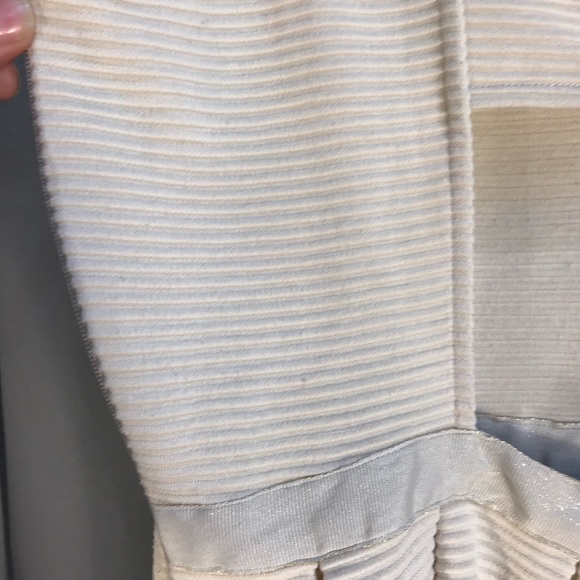 American Eagle Dress Pleated Ribbed Open back Women size 8. Cream - Picture 7 of 10